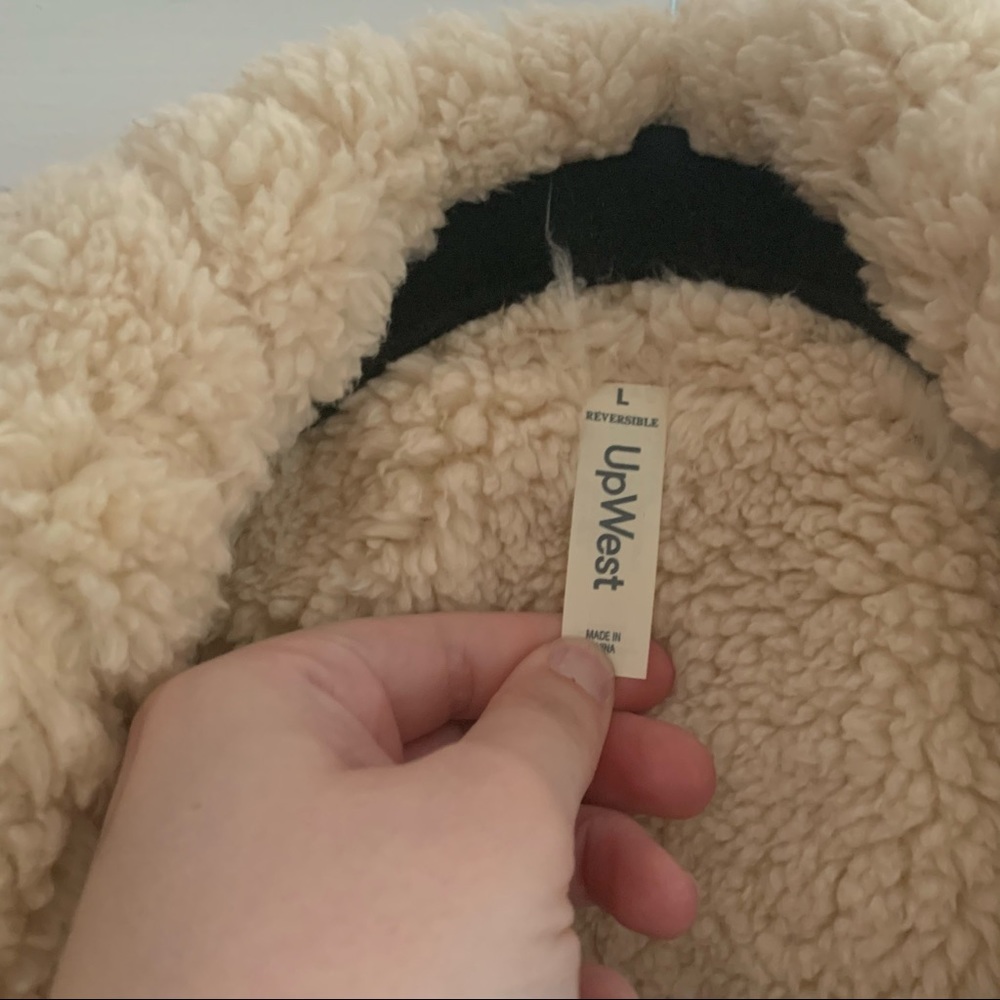 UpWest Brown Teddy Jacket with Cream Accents - Picture 3 of 5